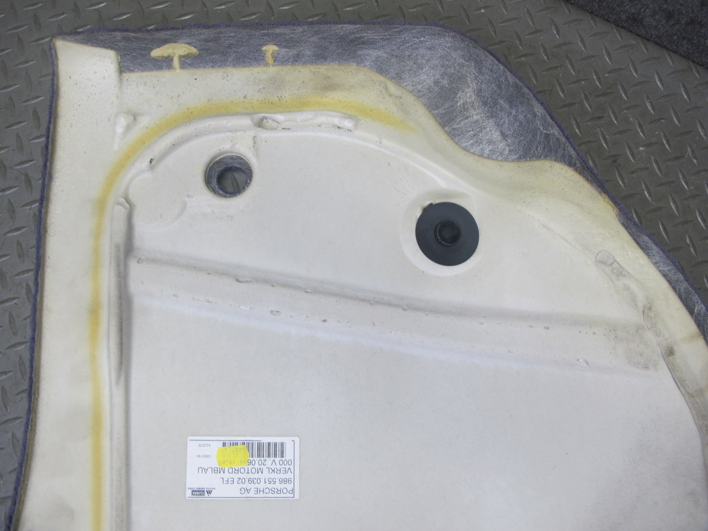 1997-2004 Porsche Boxster 986 Engine Motor Carpet Liner Trim Cover