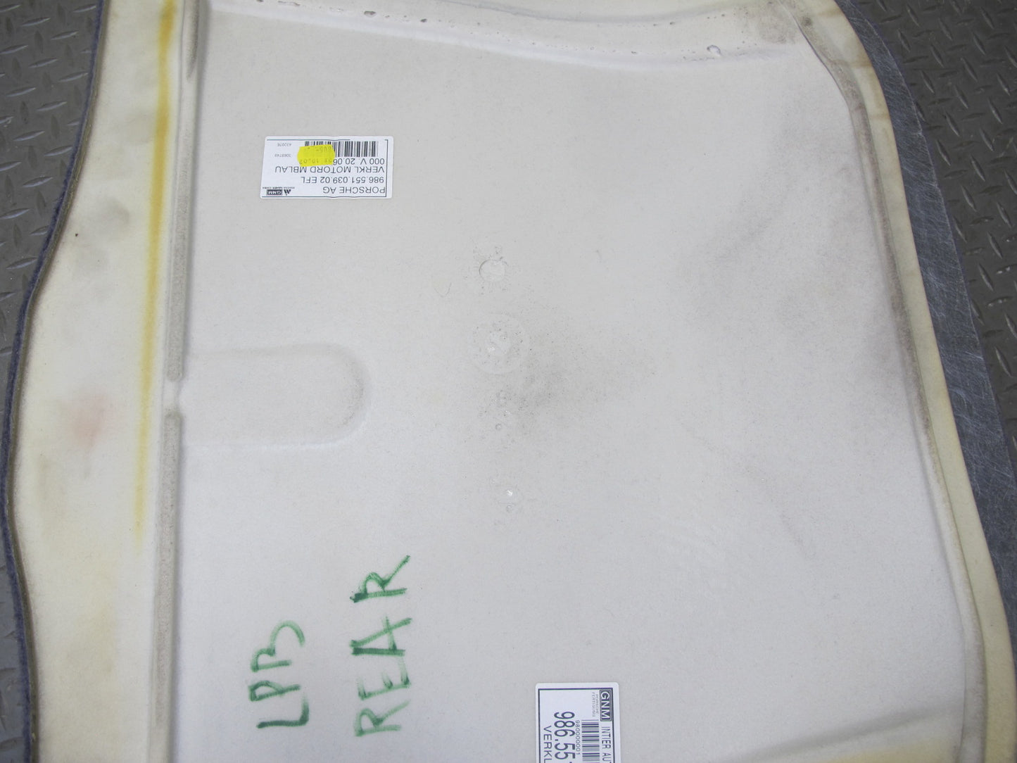1997-2004 Porsche Boxster 986 Engine Motor Carpet Liner Trim Cover