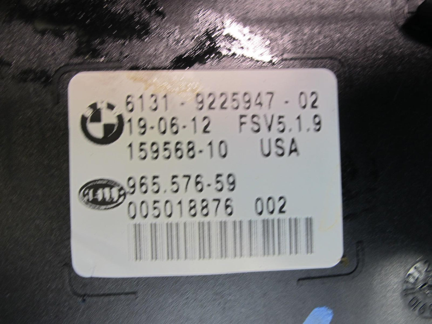 07-13 BMW E70 E71 E72 Overhead Console & Rear Reading Interior Light Black Set