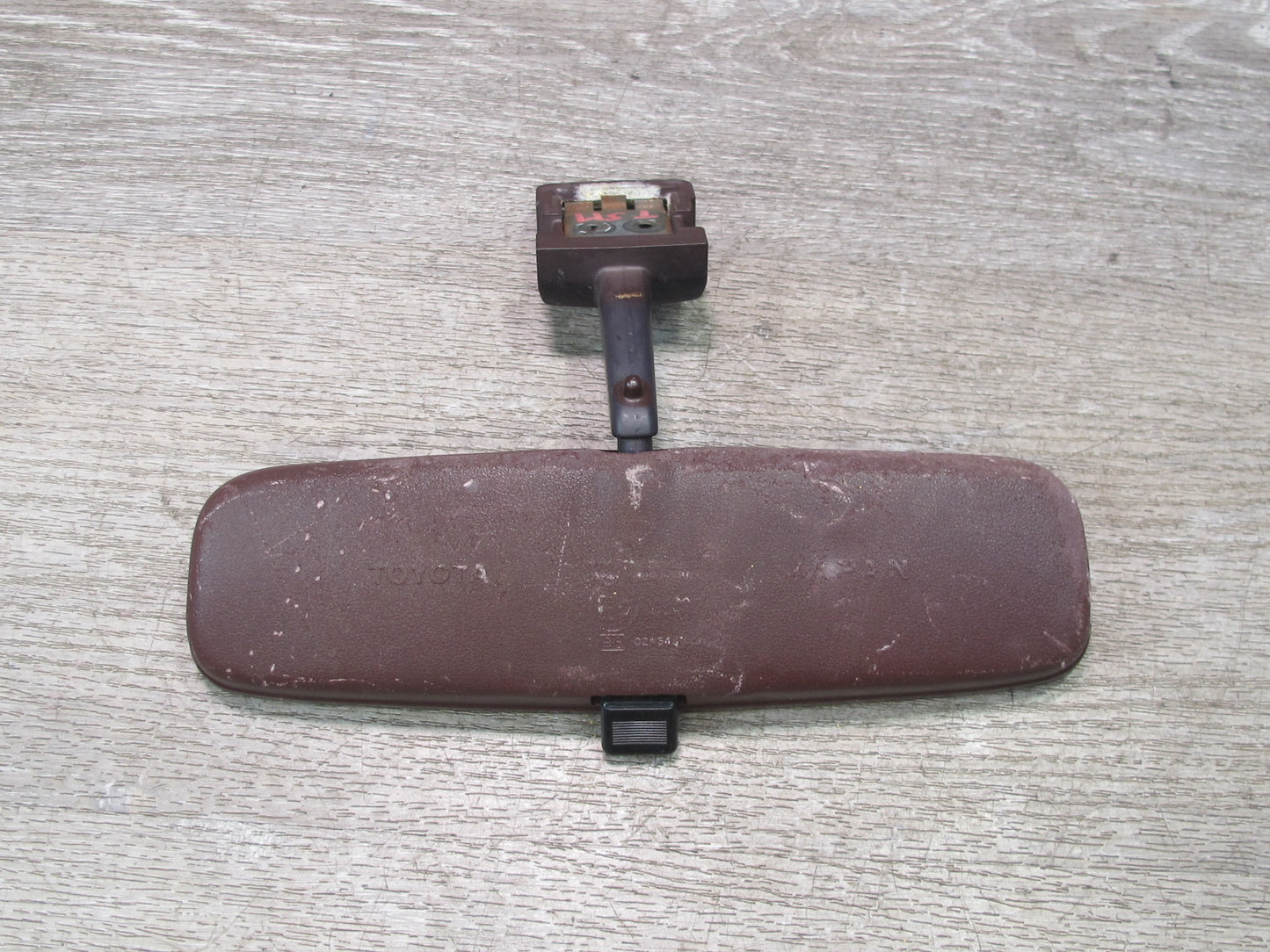86-92 Toyota Supra MA70L Manual Dimming Interior Rear View Mirror Maroon OEM