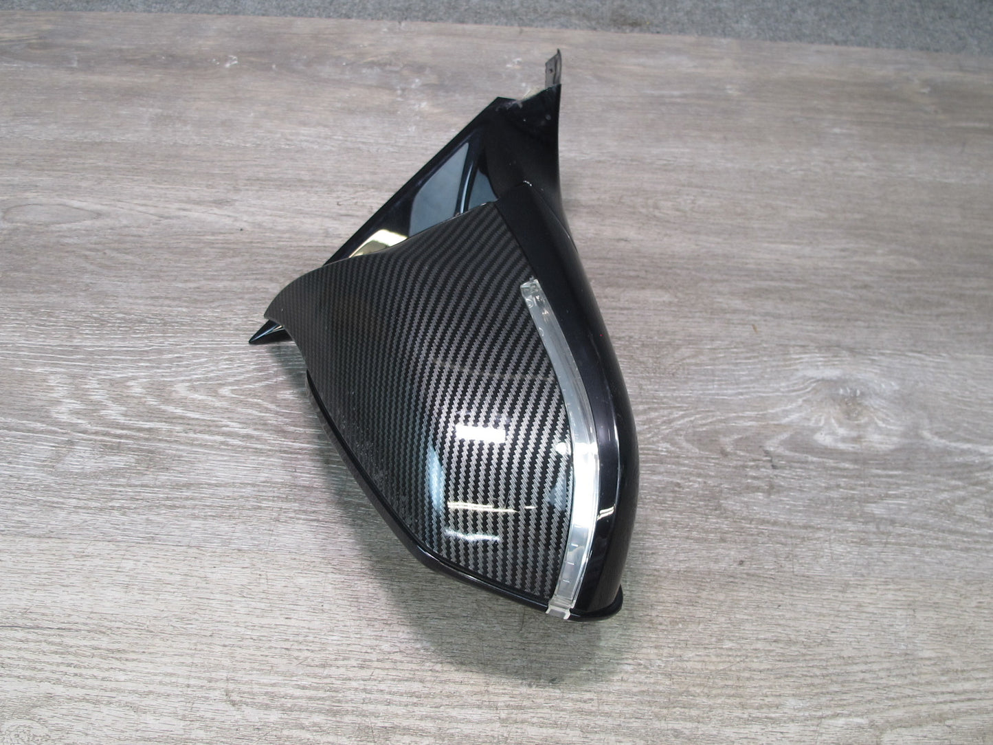 12-18 BMW F30 F31 Right Door Exterior Side View Heated Mirror w Carbon Cover