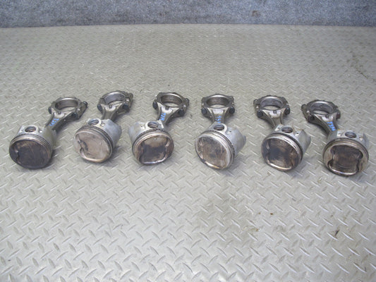 89-92 Toyota Supra MA70L 7MGE NA Set of 6 Engine Piston w Connecting Rod 71K OEM