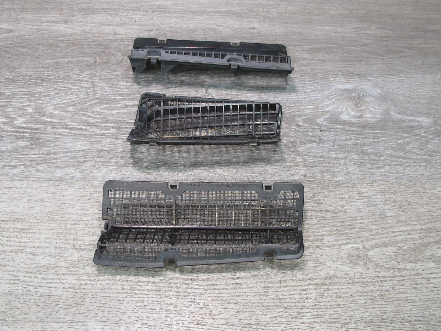 86-92 Toyota Supra MA70L Set of 3 Front Wiper Cowl Vent Trim Cover Panel OEM