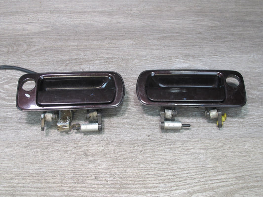 86-92 Toyota Supra MA70L Left & Right Door Exterior Handle Black Ruby Pearl OEM