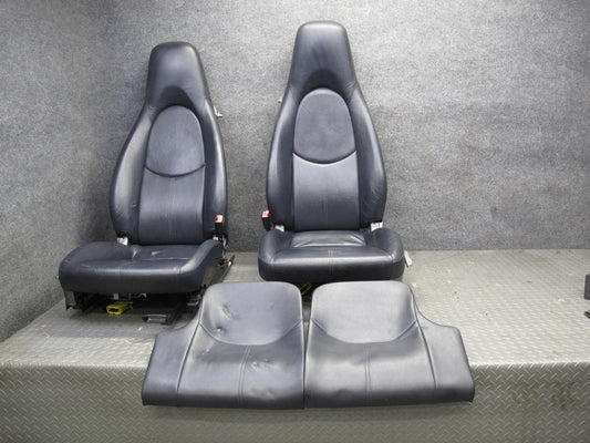 2005-2012 Porsche 911 997 Coupe Front & Rear Left & Right Leather Seat Set