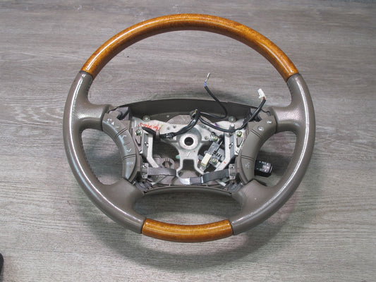 2003-2007 Lexus UZJ100L LX470 Leather Wood Steering w Controls