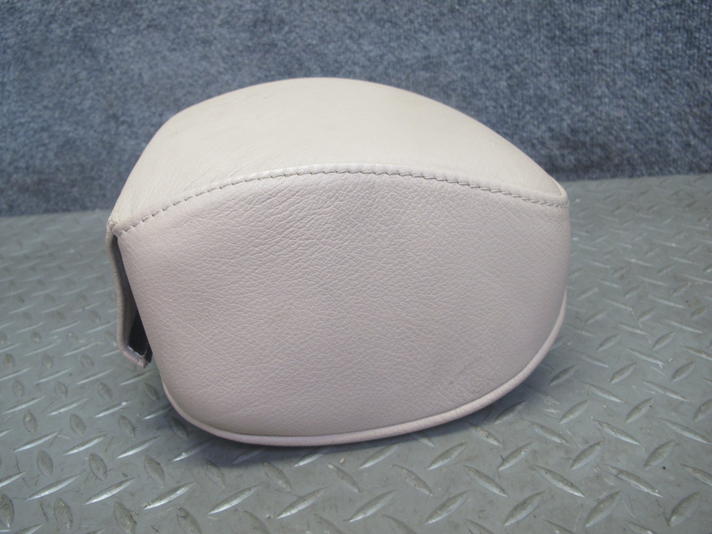 01-06 BMW E46 Convertible Front Left & Right Leather Headrest Beige OEM