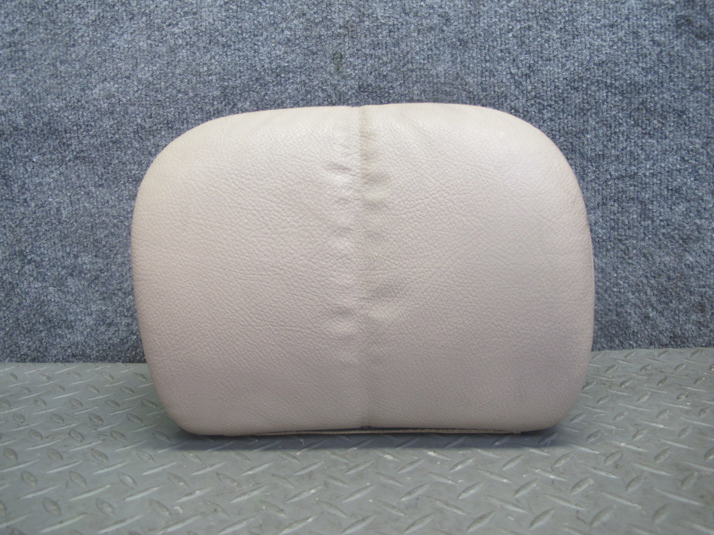 01-06 BMW E46 Convertible Front Left & Right Leather Headrest Beige OEM