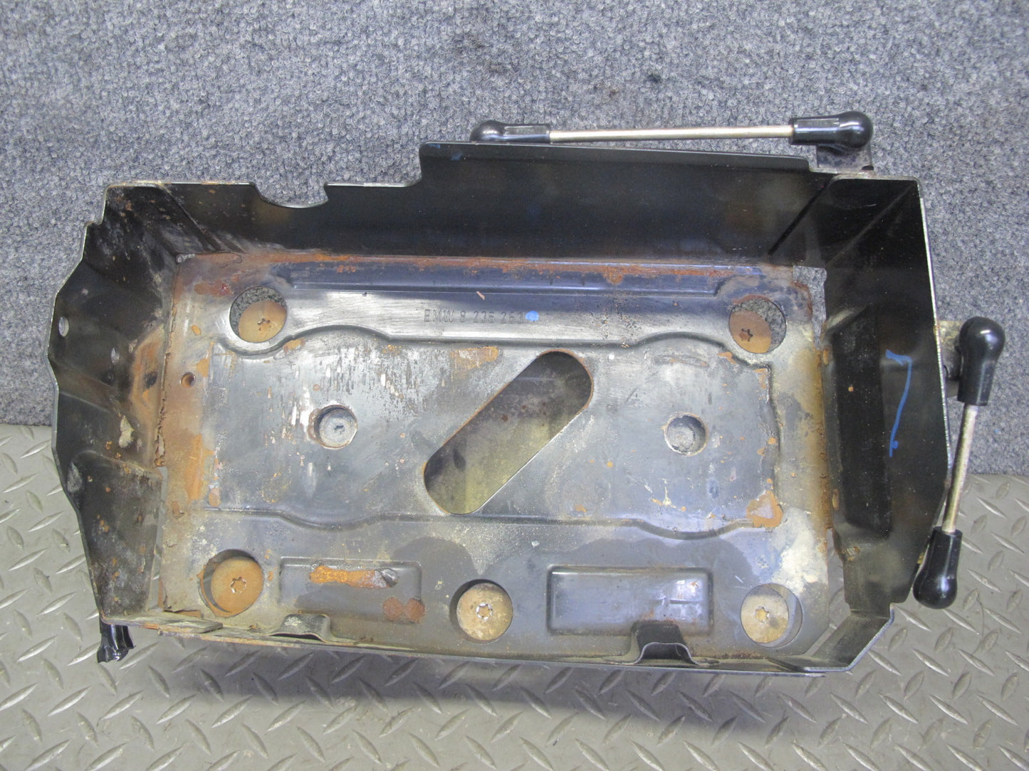01-06 BMW E46 Convertible Battery Tray Vibration Absorber Bracket Assembly OEM