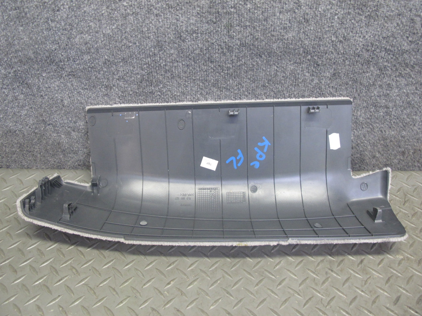 2003-2010 Porsche Cayenne 955 Front Left Seat Frame Trim Carpet Panel Set of 2