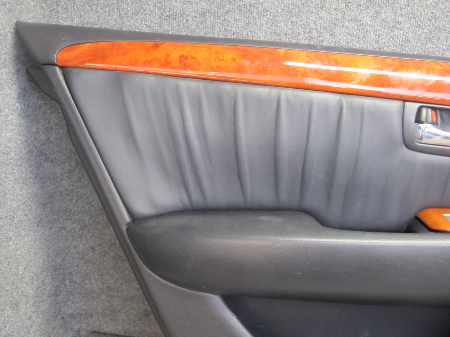 04-06 Lexus UCF30L LS430 Set of 2 Rear Door Interior Trim Cover Panel Black OEM