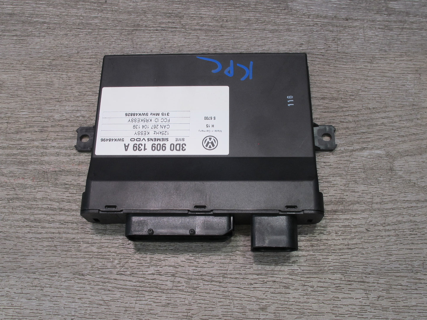 2003-2006 Porsche Cayenne 955 Keyless Entry Control Module 3D0909139A