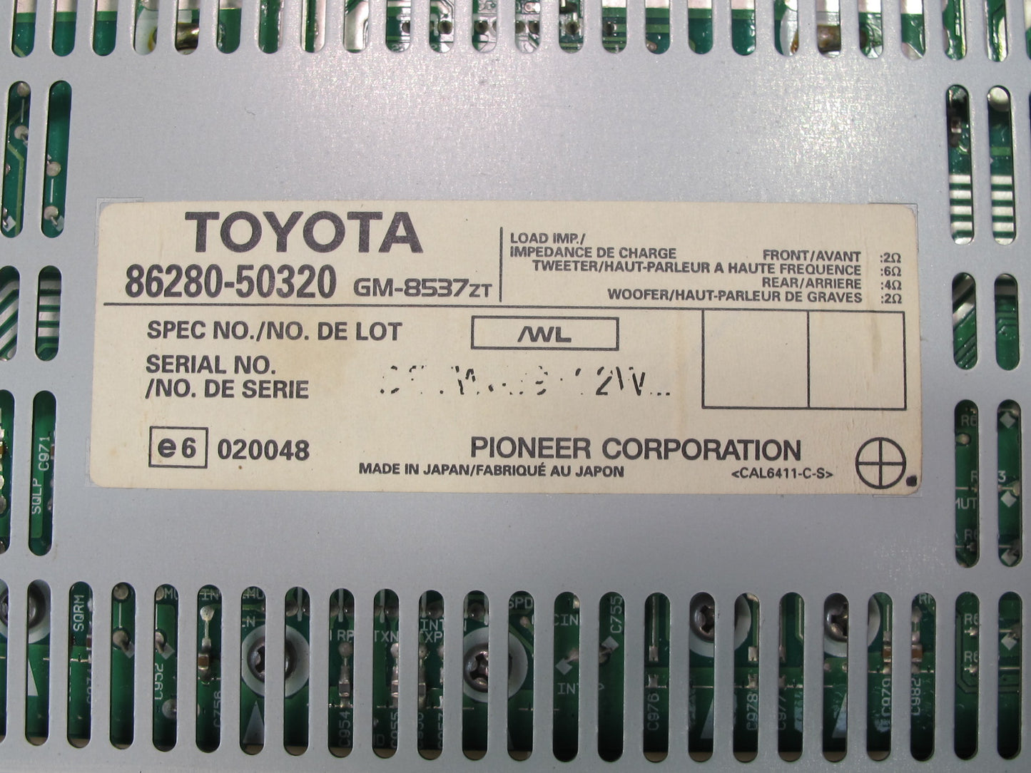 04-06 Lexus UCF30L LS430 Pioneer Audio Radio AMP Amplifier 86280-50320 OEM