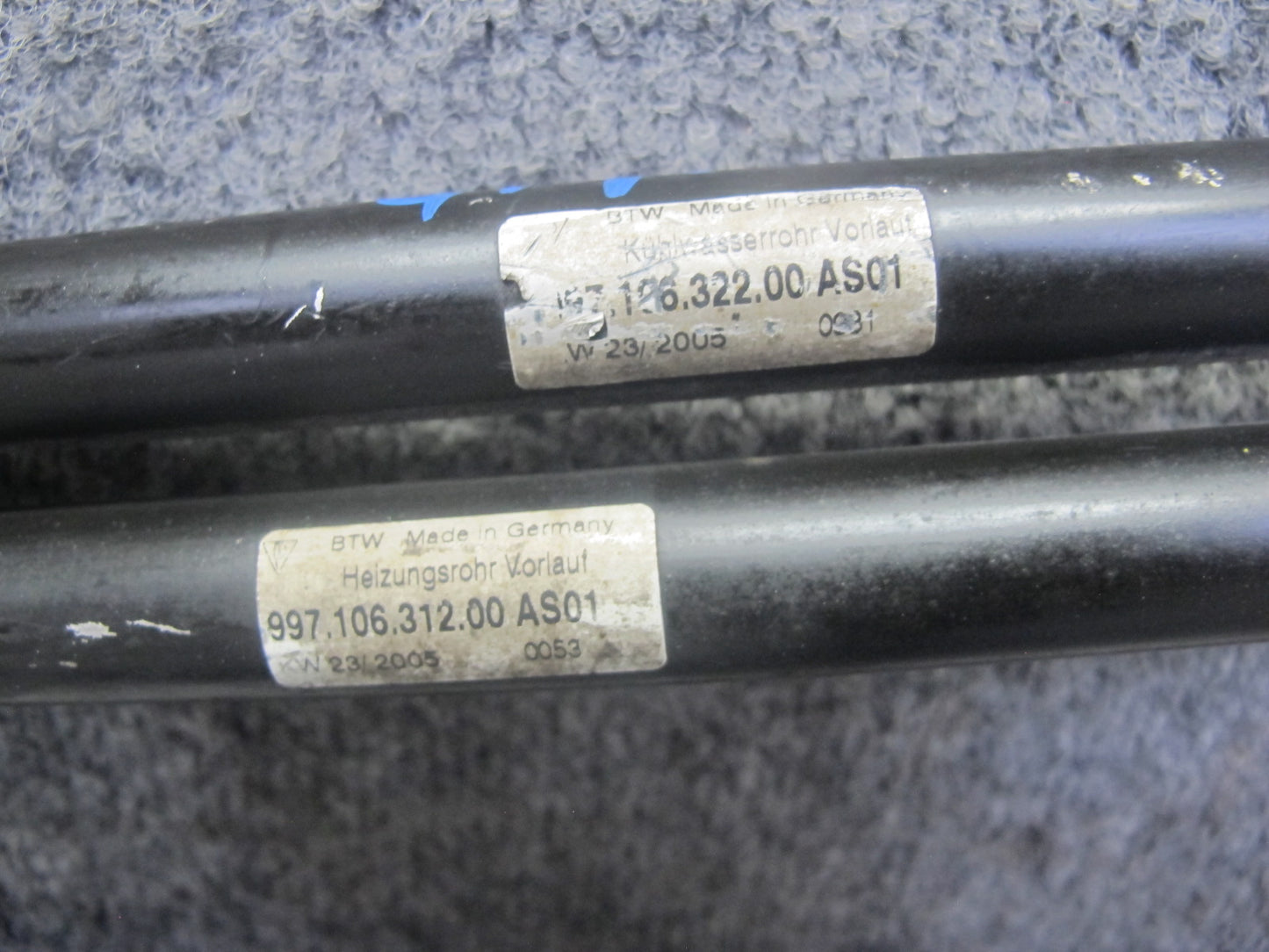 2005-2008 Porsche 911 997 Boxster 3.6L M96.05 Engine Coolant Hose Pipe Line Set