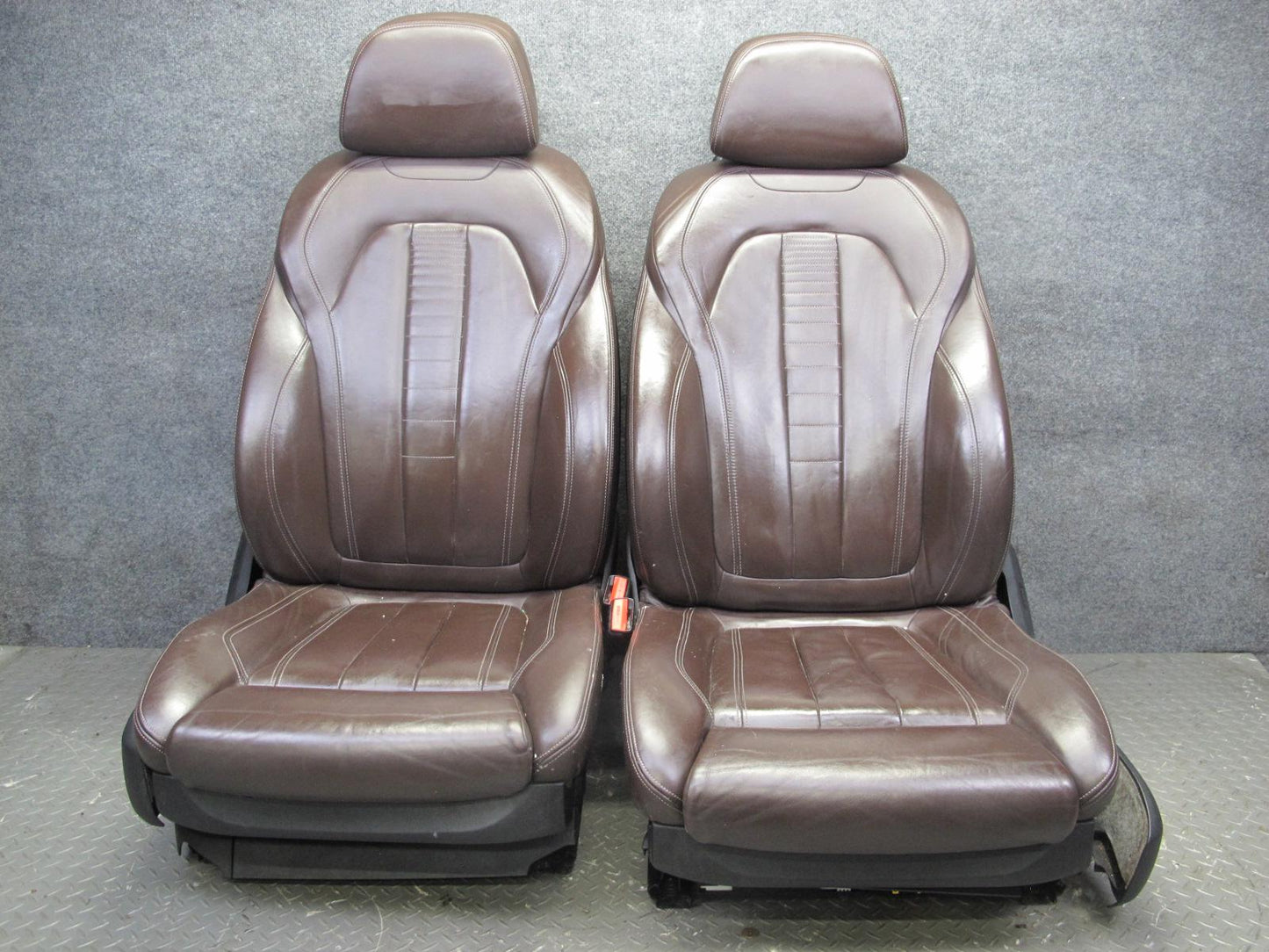 2014-2018 BMW F15 X5 Front & Rear Sport Leather Seat Screen Bolster Set Mokka