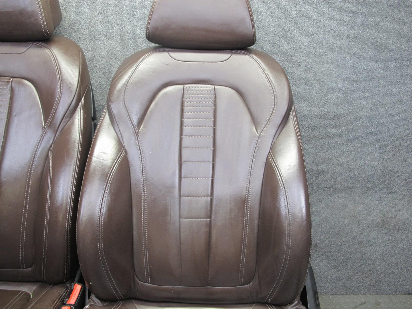 2014-2018 BMW F15 X5 Front & Rear Sport Leather Seat Screen Bolster Set Mokka