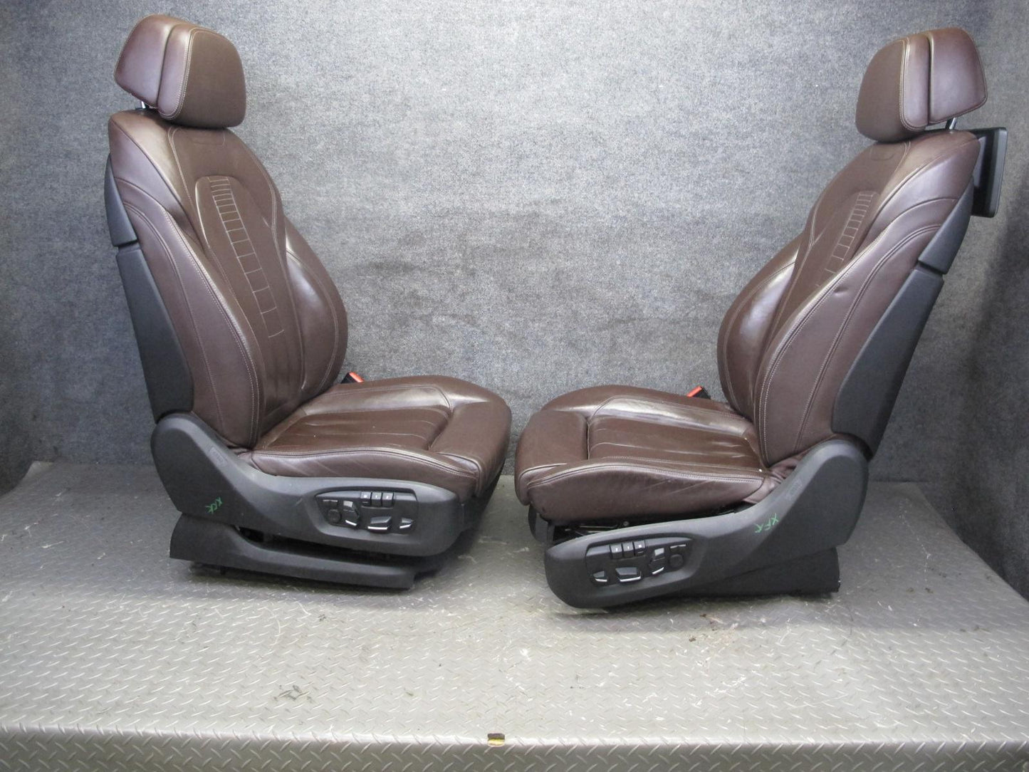 2014-2018 BMW F15 X5 Front & Rear Sport Leather Seat Screen Bolster Set Mokka