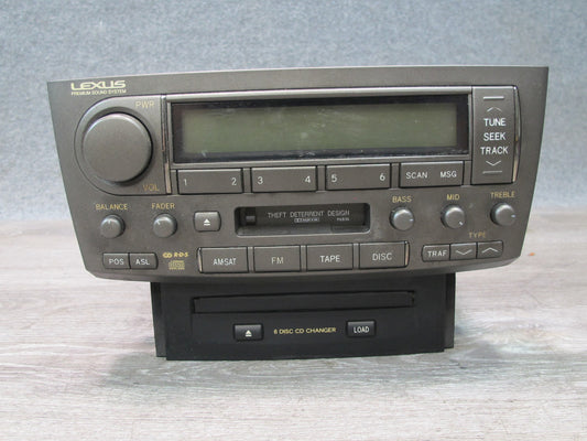 04-06 Lexus UCF30L LS430 Radio CD Changer Cassette Player Receiver Head Unit OEM