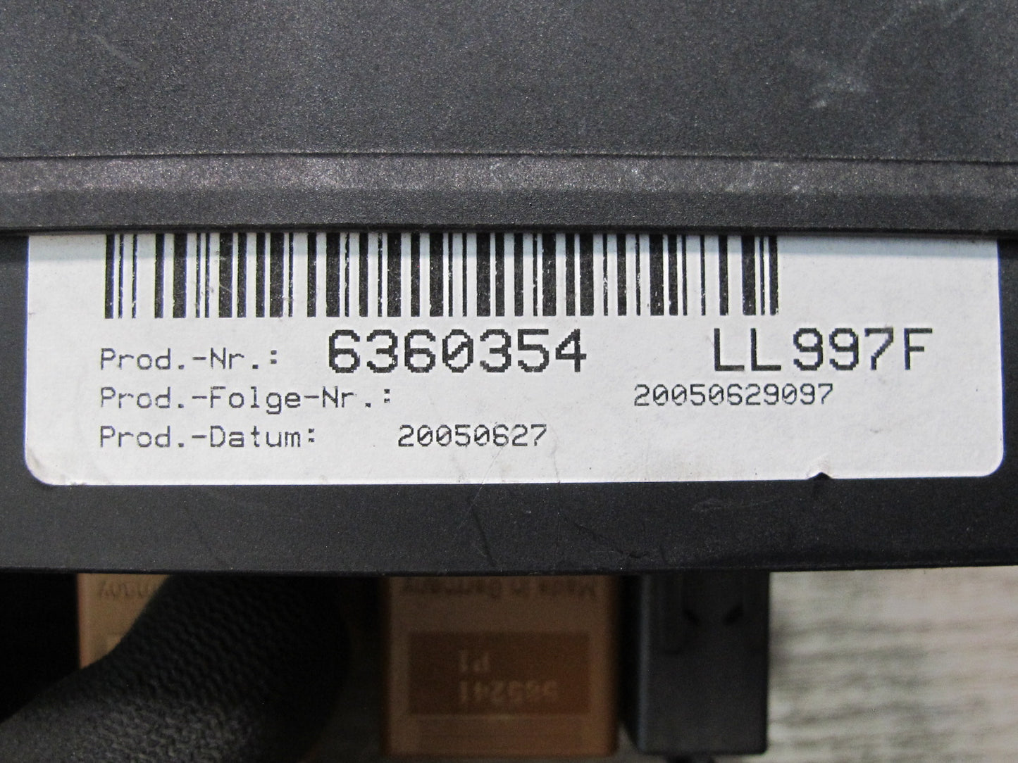 2005-2012 Porsche 911 997 Boxster Under Dash Fuse Relay Box 99761011200
