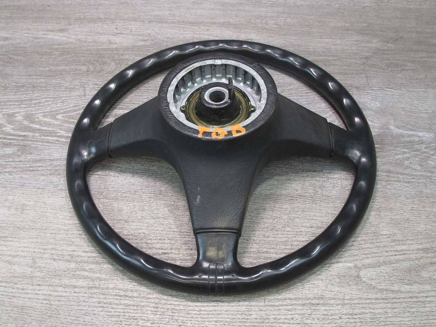 87-91 BMW E30 3-SERIES 3 Spoke Sport Leather Steering w Horn Button OEM