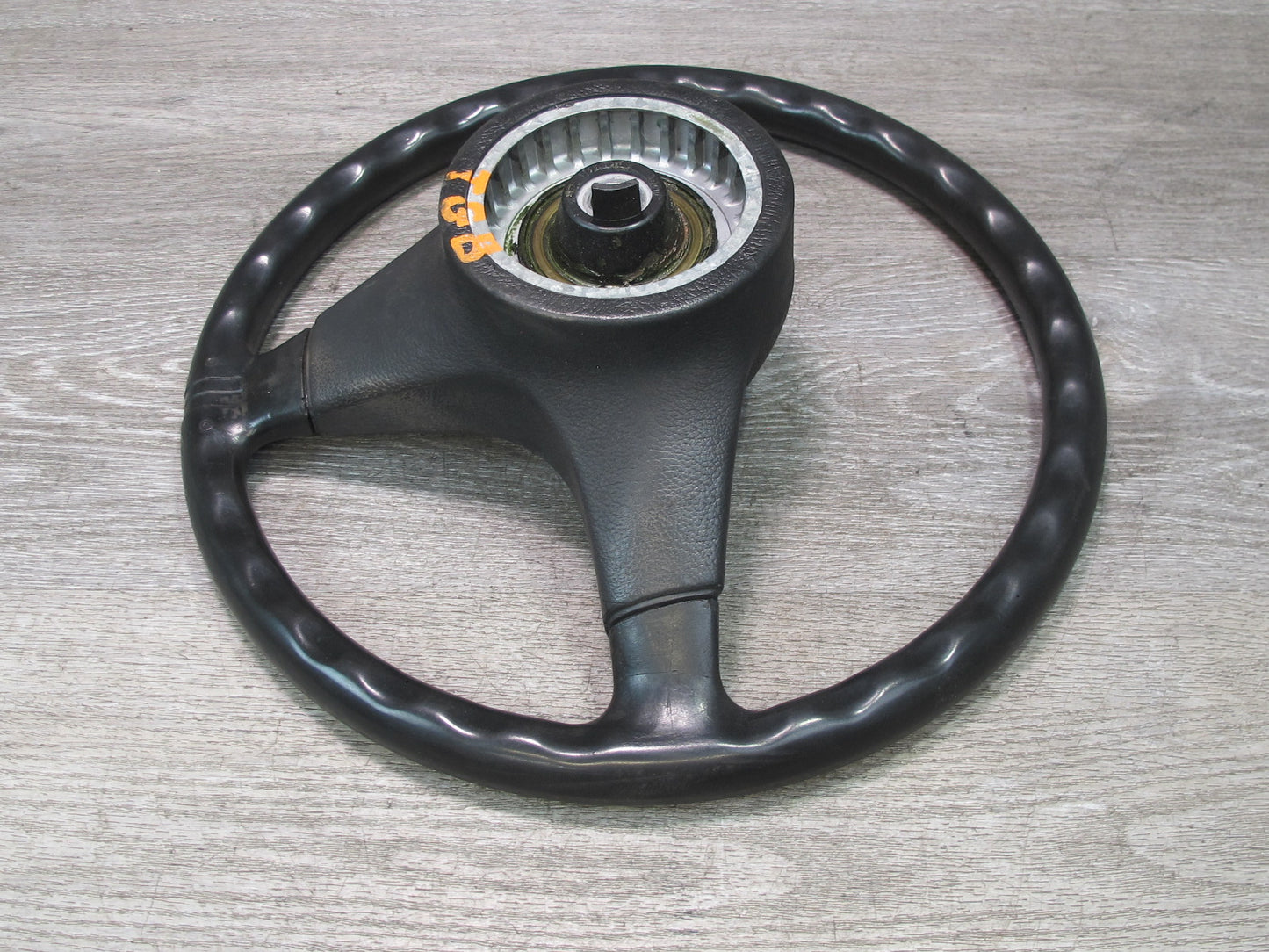 87-91 BMW E30 3-SERIES 3 Spoke Sport Leather Steering w Horn Button OEM