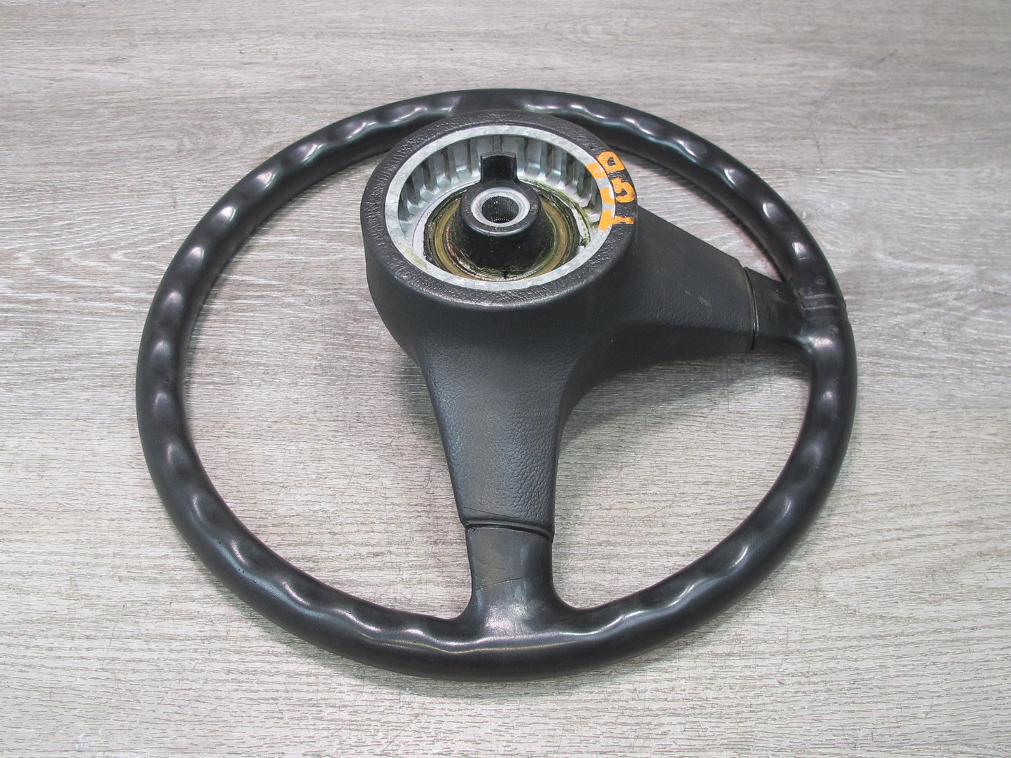 87-91 BMW E30 3-SERIES 3 Spoke Sport Leather Steering w Horn Button OEM