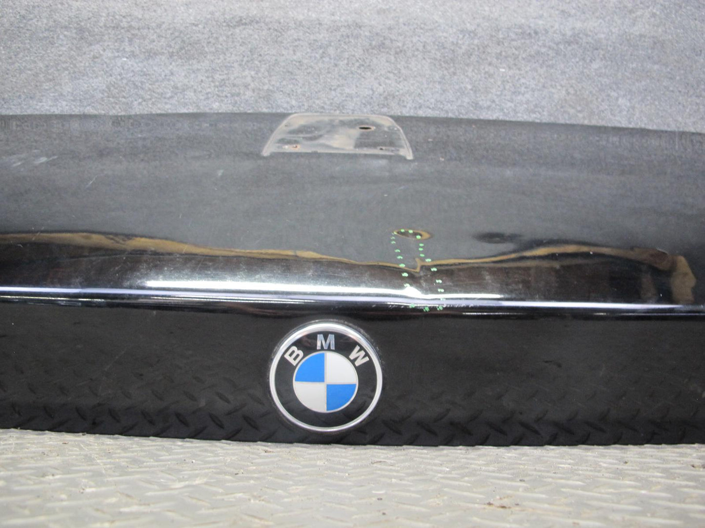 87-91 BMW E30 325i Convertible Rear Trunk Deck Lid Panel Black OEM
