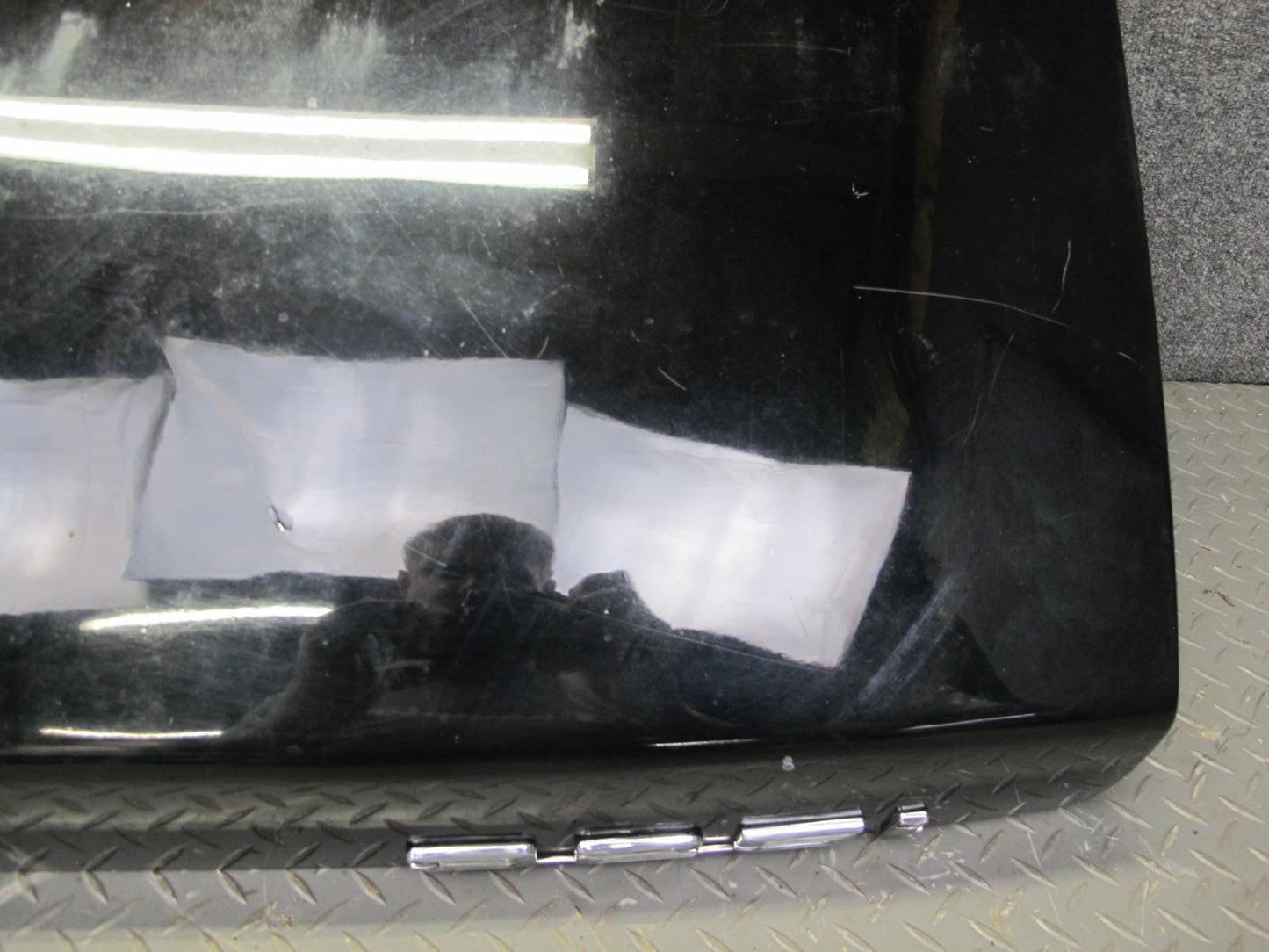 87-91 BMW E30 325i Convertible Rear Trunk Deck Lid Panel Black OEM