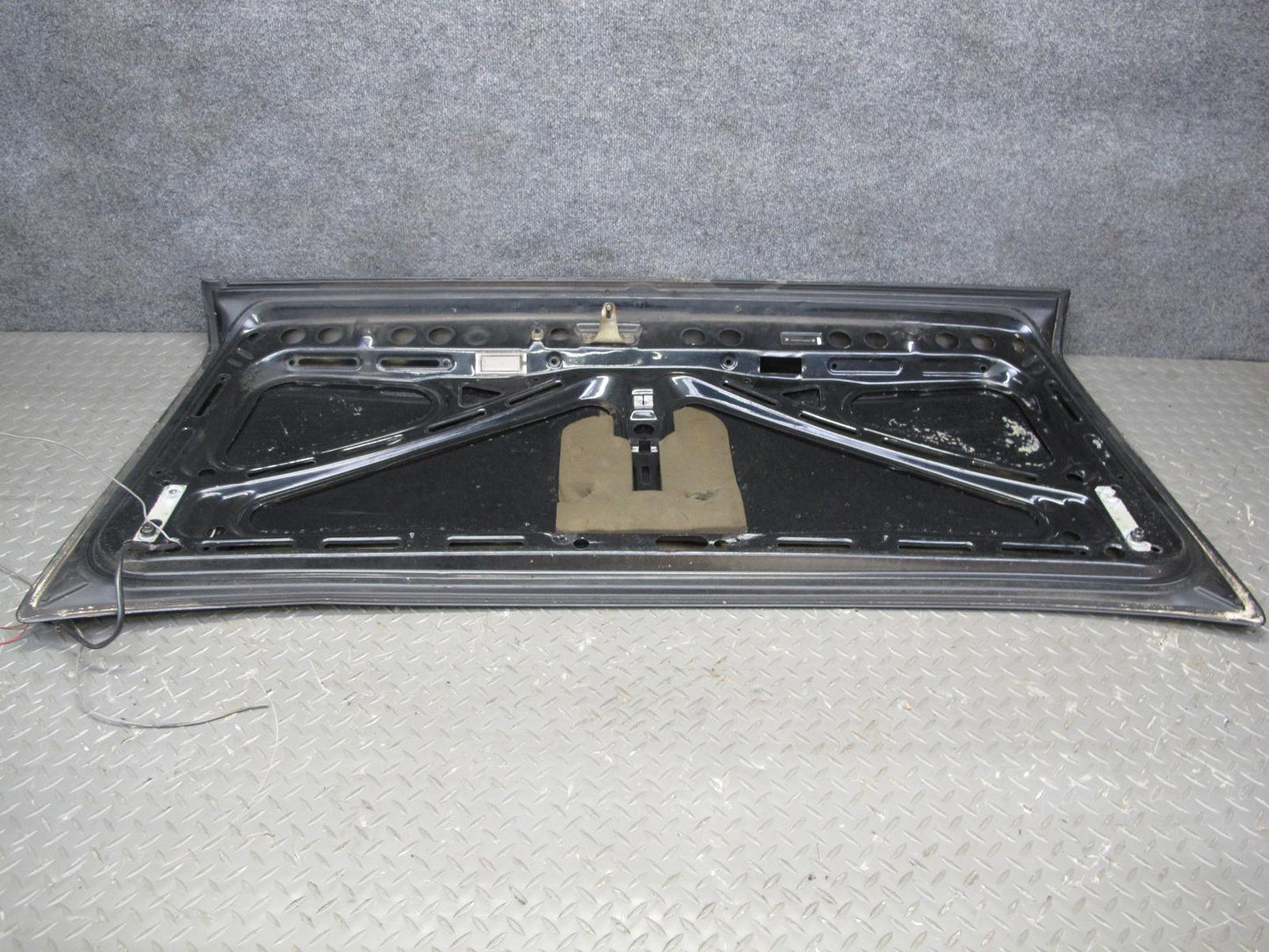 87-91 BMW E30 325i Convertible Rear Trunk Deck Lid Panel Black OEM