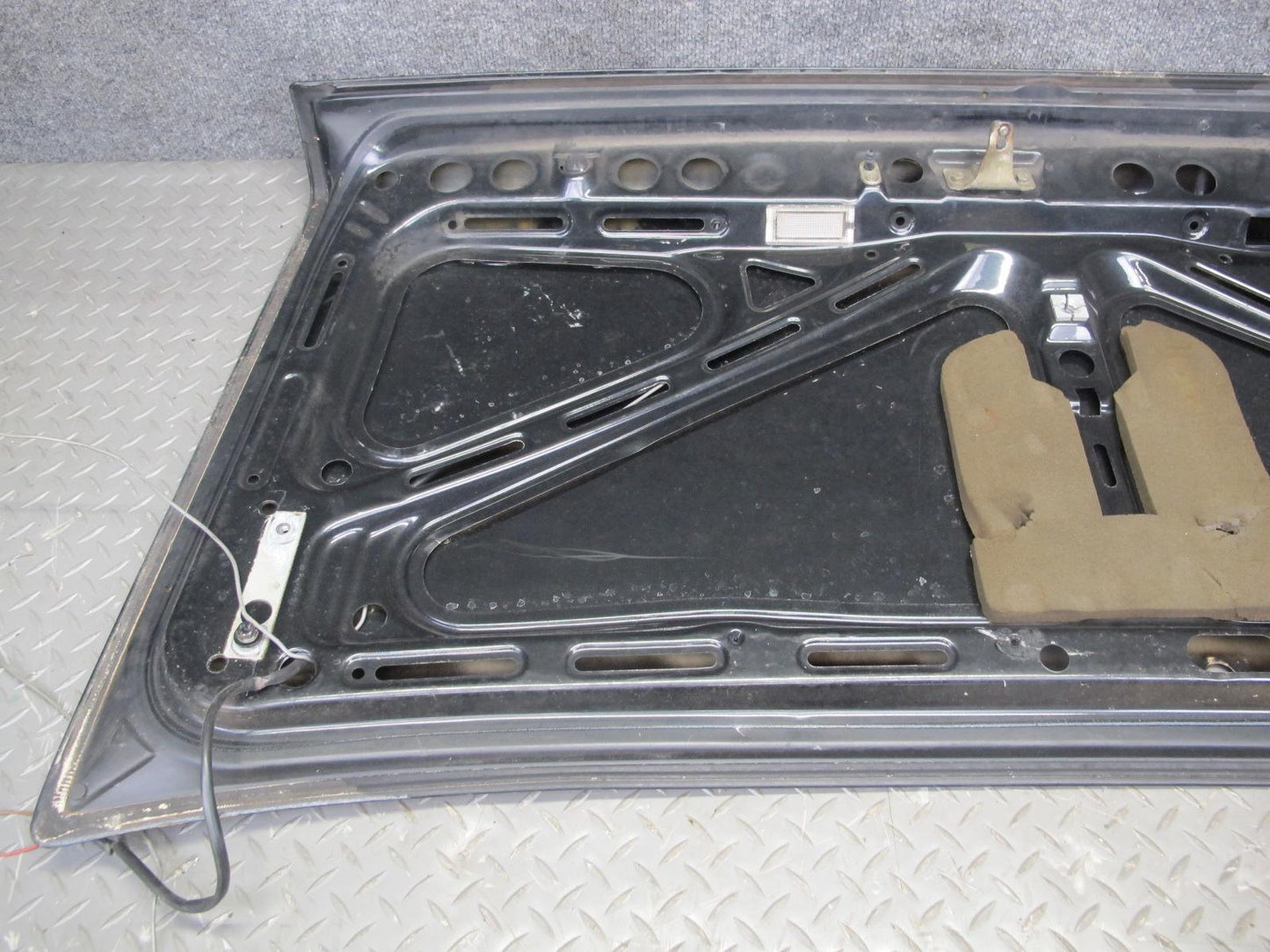 87-91 BMW E30 325i Convertible Rear Trunk Deck Lid Panel Black OEM