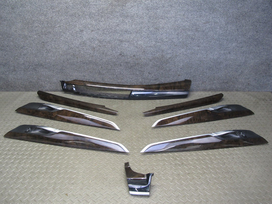 2014-2018 BMW F15 X5 Dash Door Wood Poplar Trim Bezel Cover Panel Set of 8