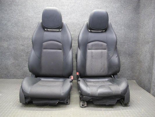 10-19 Nissan Z34 370Z Convertible Set of 2 Left & Right Leather Seat Black OEM
