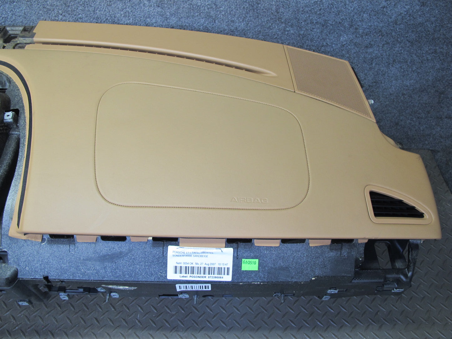 2007-2010 Porsche Cayenne 957 Dashboard Dash Instrument Panel Cover Sand Beige