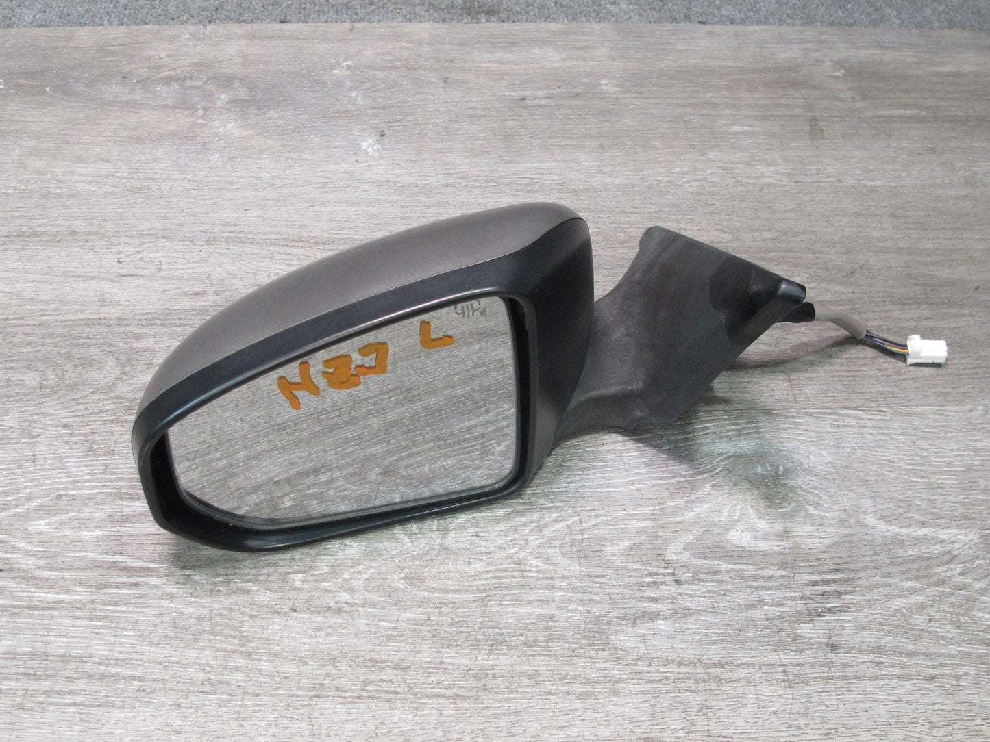 09-20 Nissan 370Z Z34 Left Door Side View Exterior Power Heated Mirror Gray OEM
