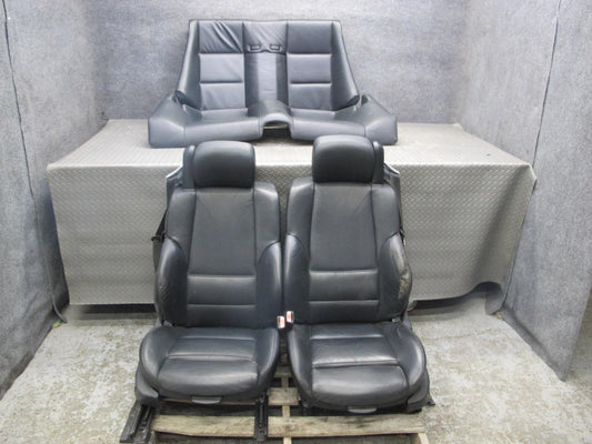 01-06 BMW E46 330ci Convertible Front & Rear Leather Sport Seat Set Black OEM
