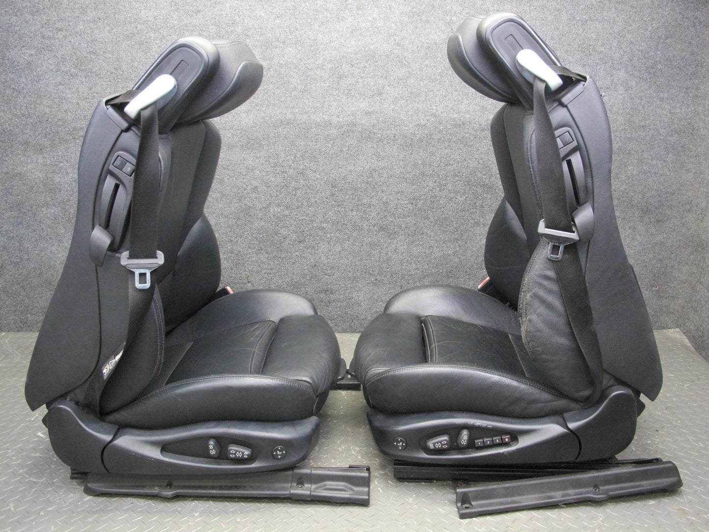 01-06 BMW E46 330ci Convertible Front & Rear Leather Sport Seat Set Black OEM