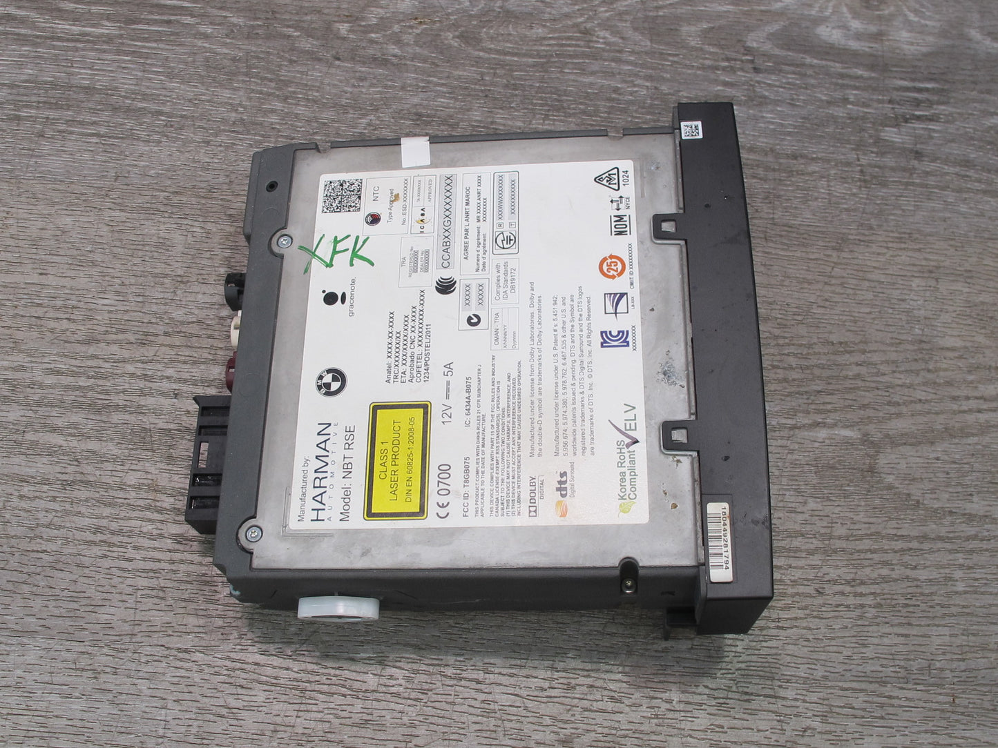 2014-2016 BMW F15 F07 F10 F11 Rear Entertainment DVD Player 9347873