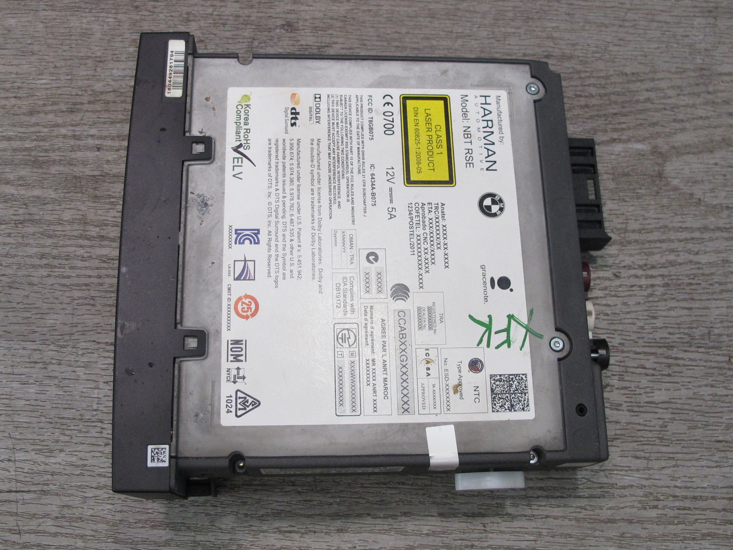 2014-2016 BMW F15 F07 F10 F11 Rear Entertainment DVD Player 9347873