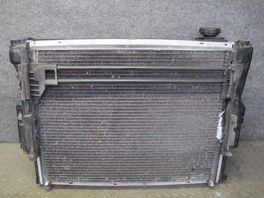 03-06 BMW E46 M54 MT Engine Radiator A/C Condenser Oil Cooler Fan Shroud Set OEM