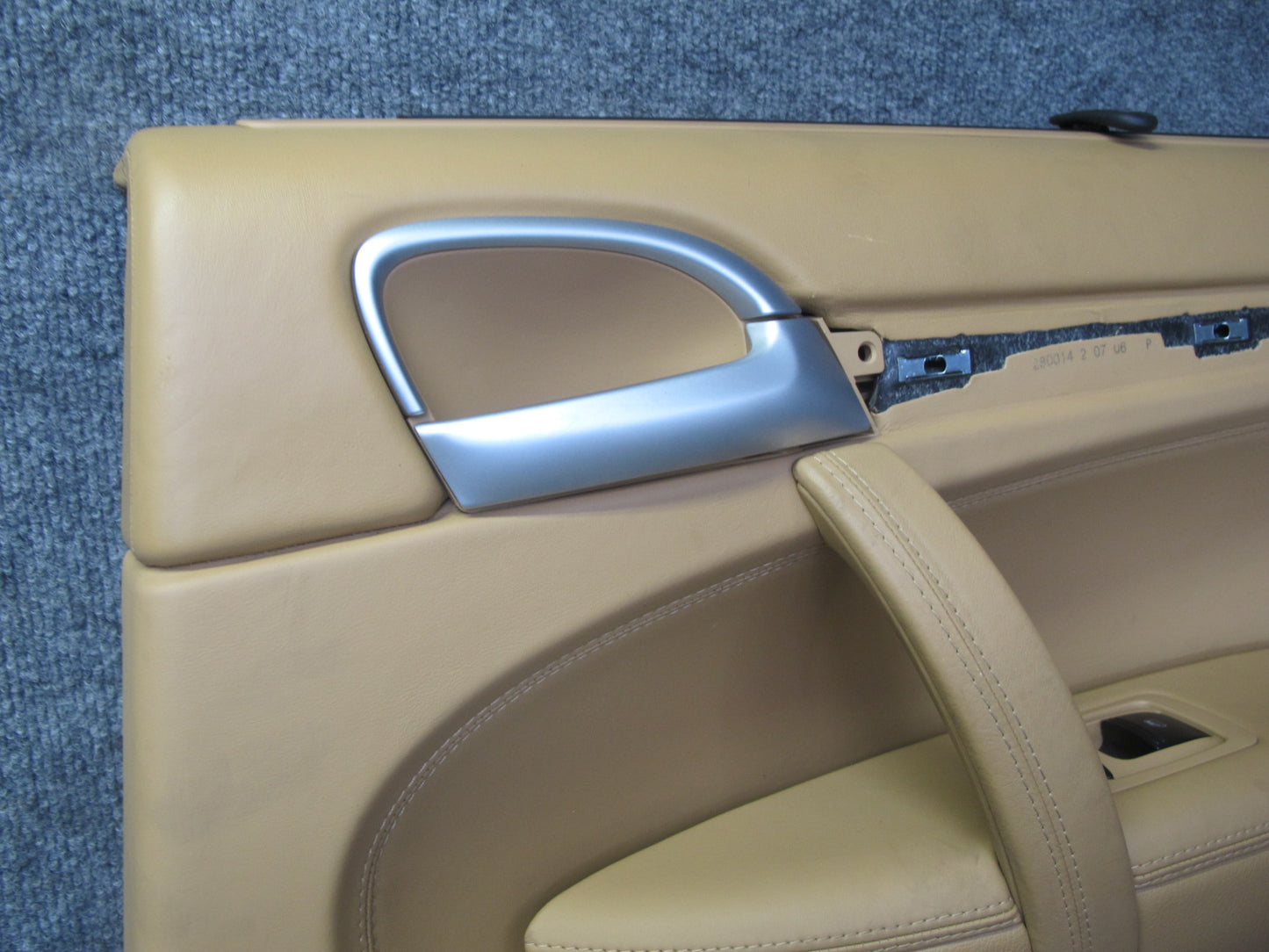 2008 Porsche Cayenne 957 Rear Door Interior Trim Panel Sand Beige Set of 2