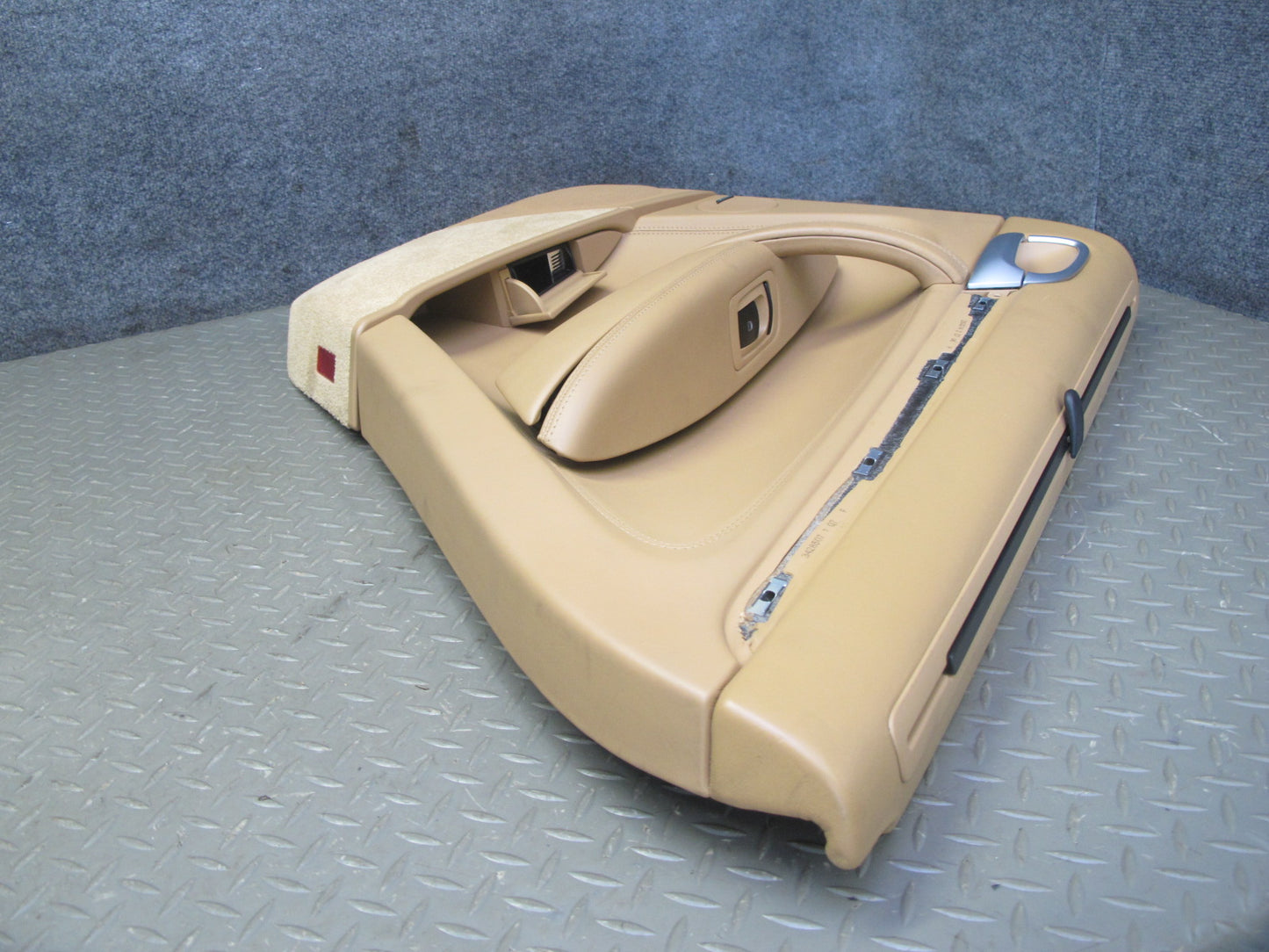 2008 Porsche Cayenne 957 Rear Door Interior Trim Panel Sand Beige Set of 2