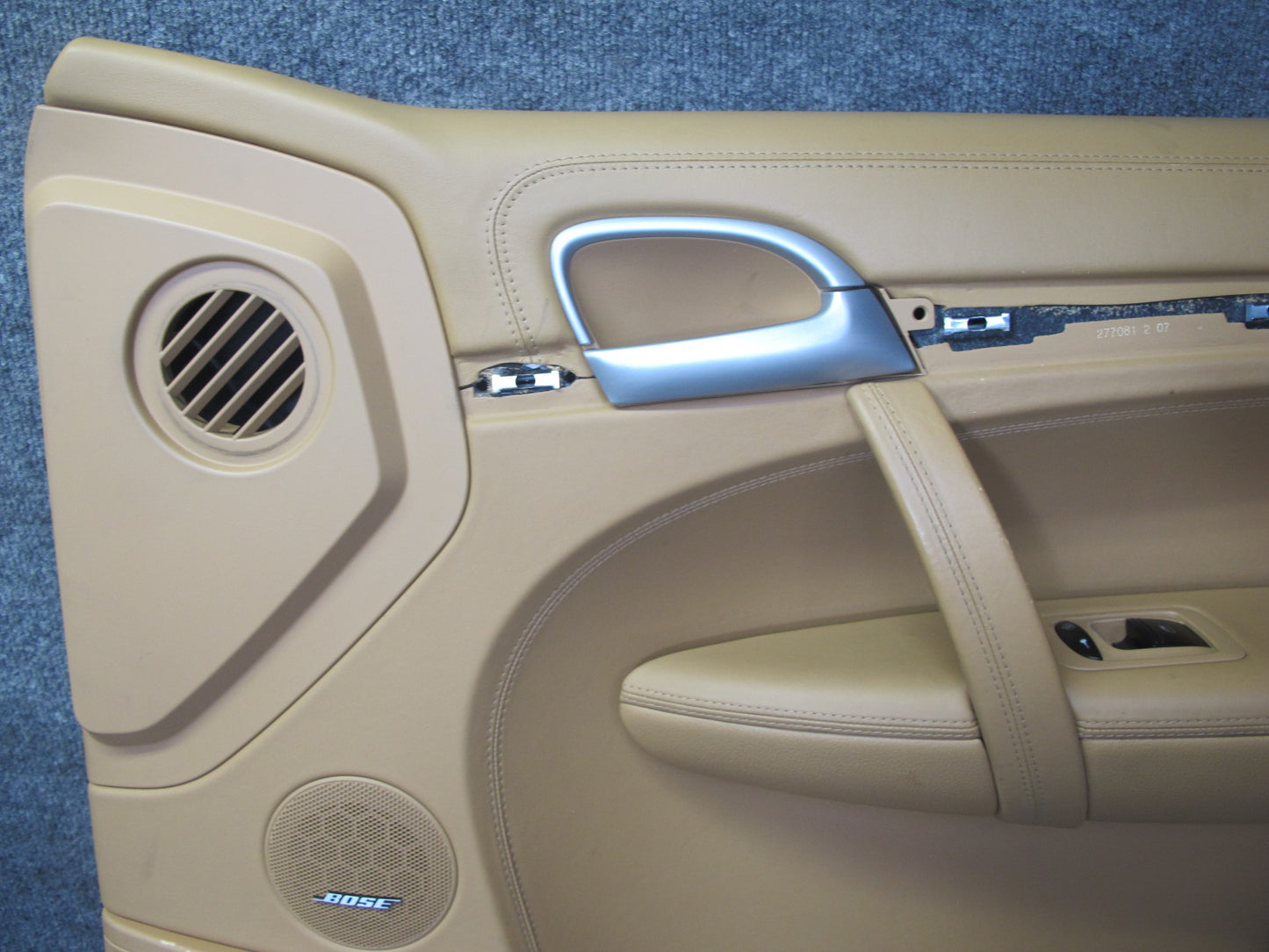 2008 Porsche Cayenne 957 Front Door Interior Trim Panel Sand Beige Set of 2