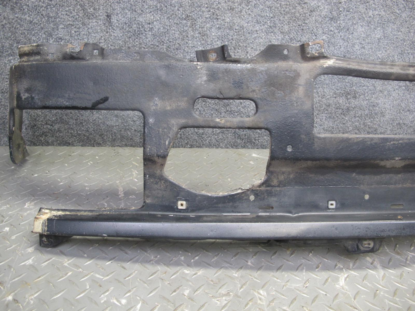87-91 BMW E30 3-SERIES Front Bumper Lower Metal Valance Panel Black OEM
