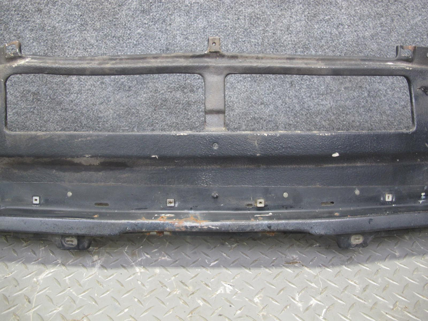 87-91 BMW E30 3-SERIES Front Bumper Lower Metal Valance Panel Black OEM