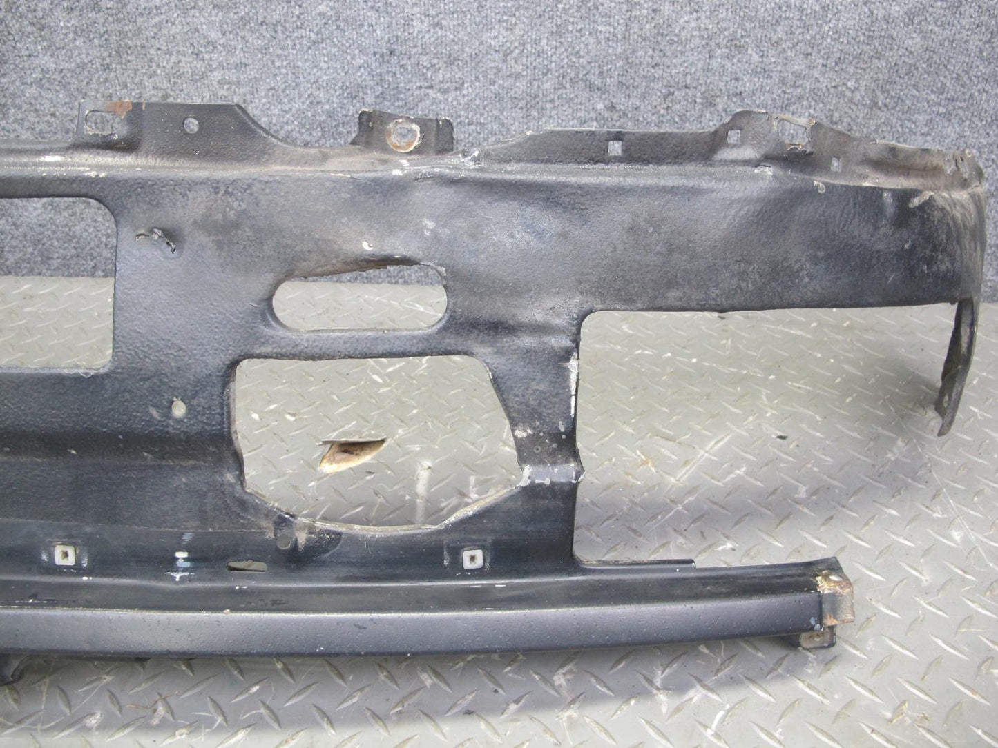 87-91 BMW E30 3-SERIES Front Bumper Lower Metal Valance Panel Black OEM