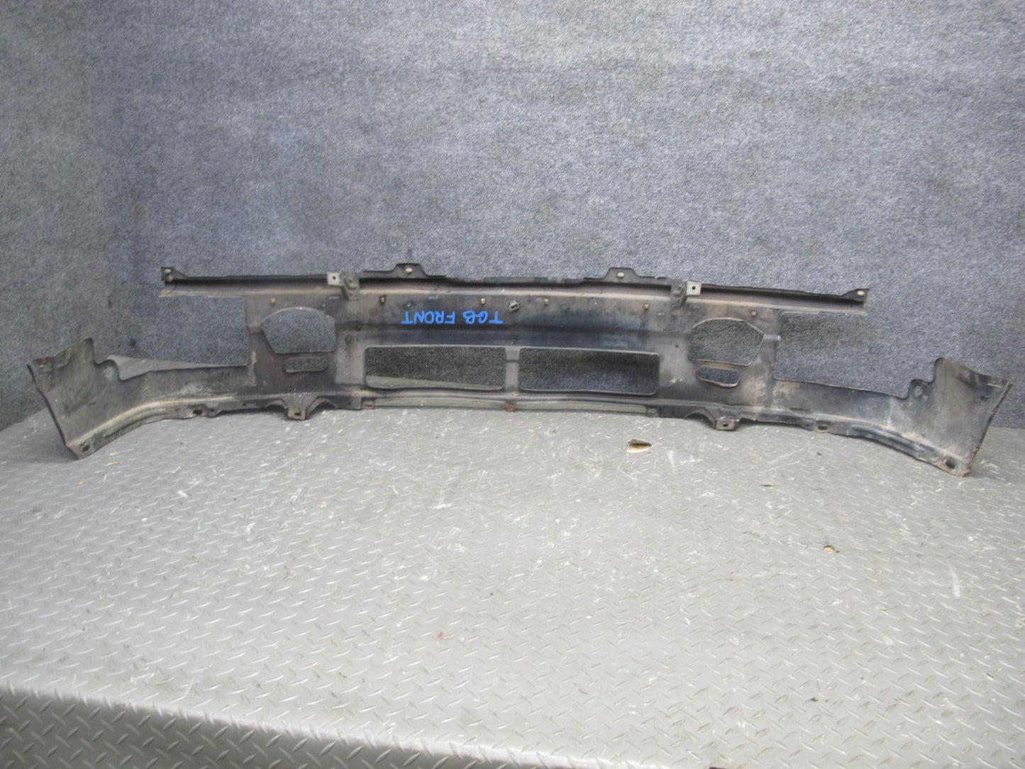 87-91 BMW E30 3-SERIES Front Bumper Lower Metal Valance Panel Black OEM