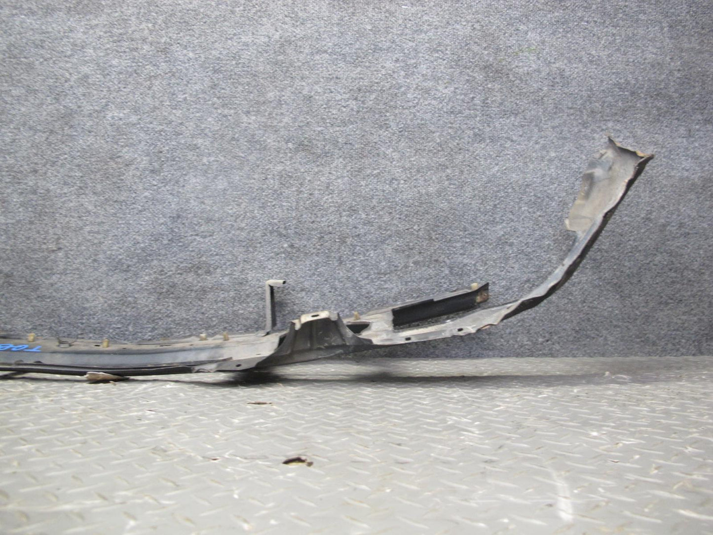 87-91 BMW E30 3-SERIES Front Bumper Lower Metal Valance Panel Black OEM