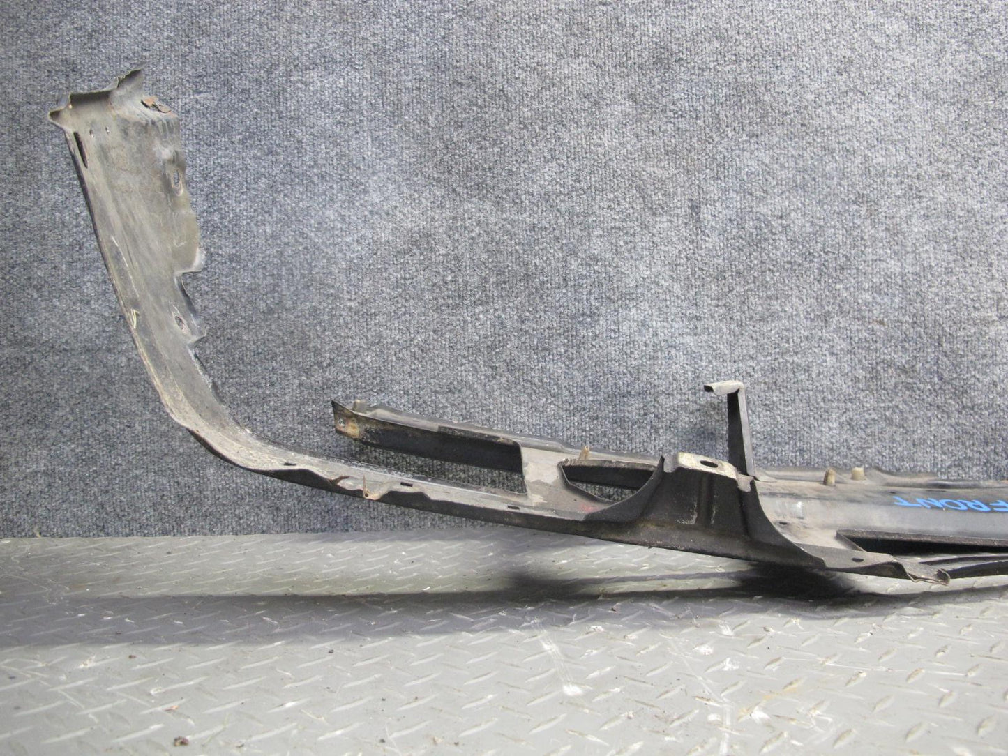 87-91 BMW E30 3-SERIES Front Bumper Lower Metal Valance Panel Black OEM