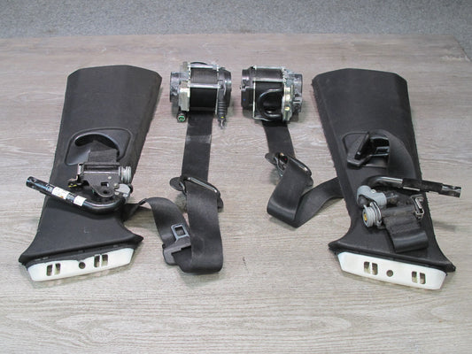 14-18 BMW F15 X5 FRONT RIGHT & LEFT SIDE SEATBELT RETRACTOR W/ B PILLAR TRIM SET OEM