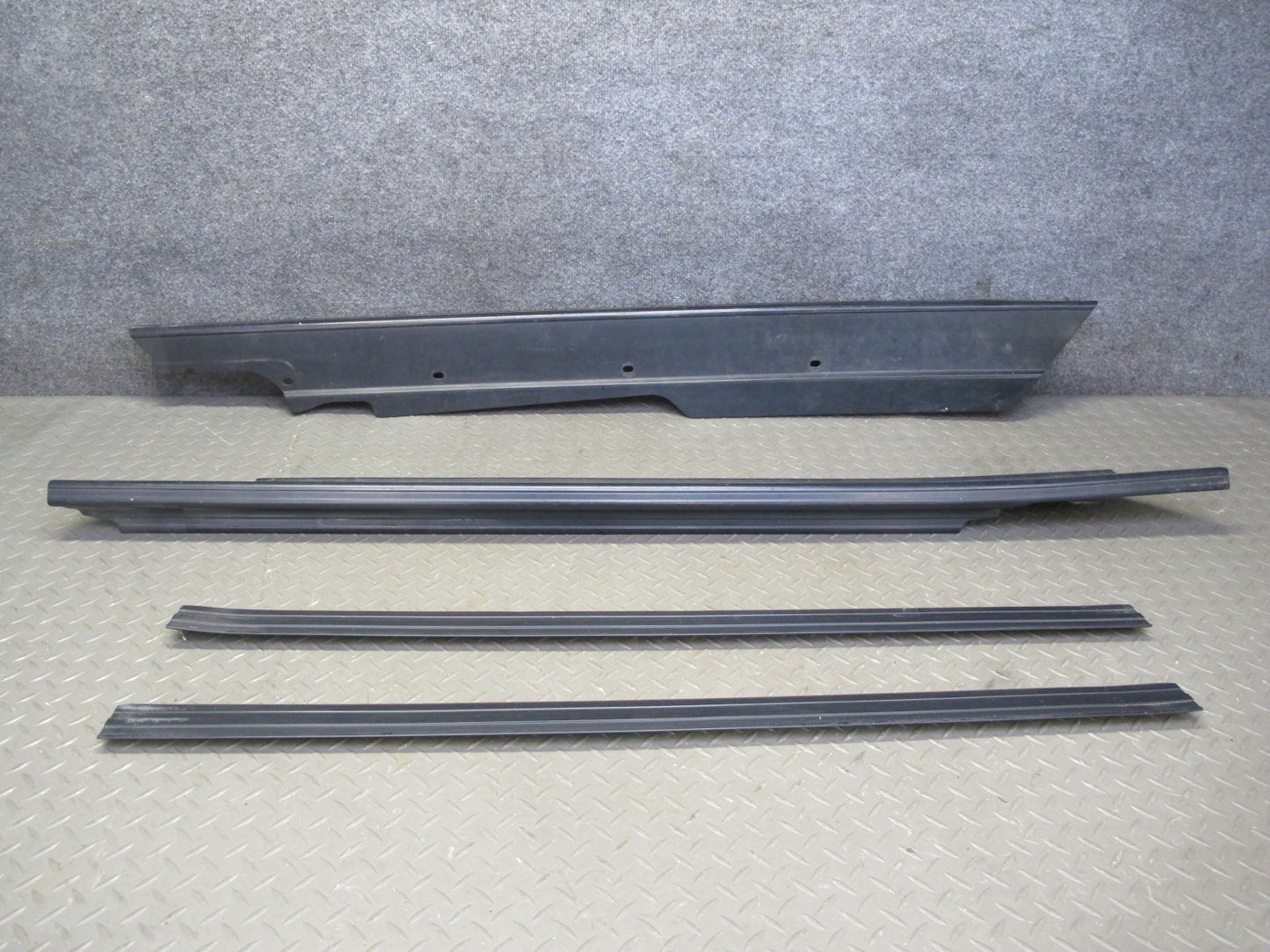 87-91 BMW E30 325i Convertible Set of 4 Door Scuff Sill Plate Trim Cover OEM